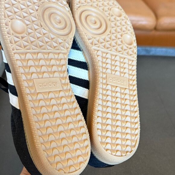 Adidas Originals Samba OG Core Black and Cream Magic beige leather Sneakers 10 - Picture 8 of 11